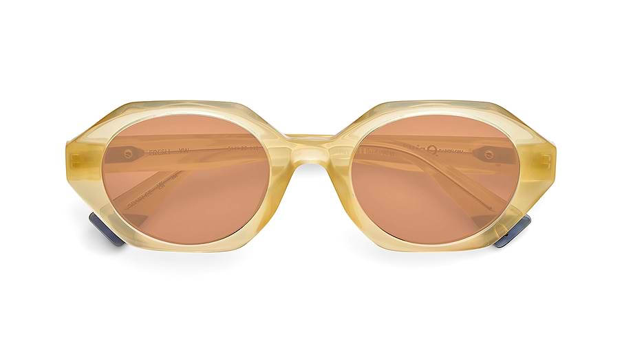 Das Bild zeigt die Sonnenbrille FRESH YW von der Marke Etnia Barcelona in gelb.